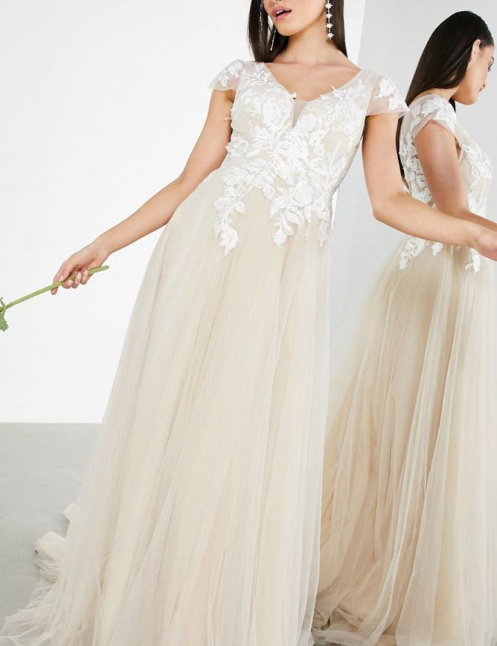 Rochie de ocazie și bridal ASOS, bej
