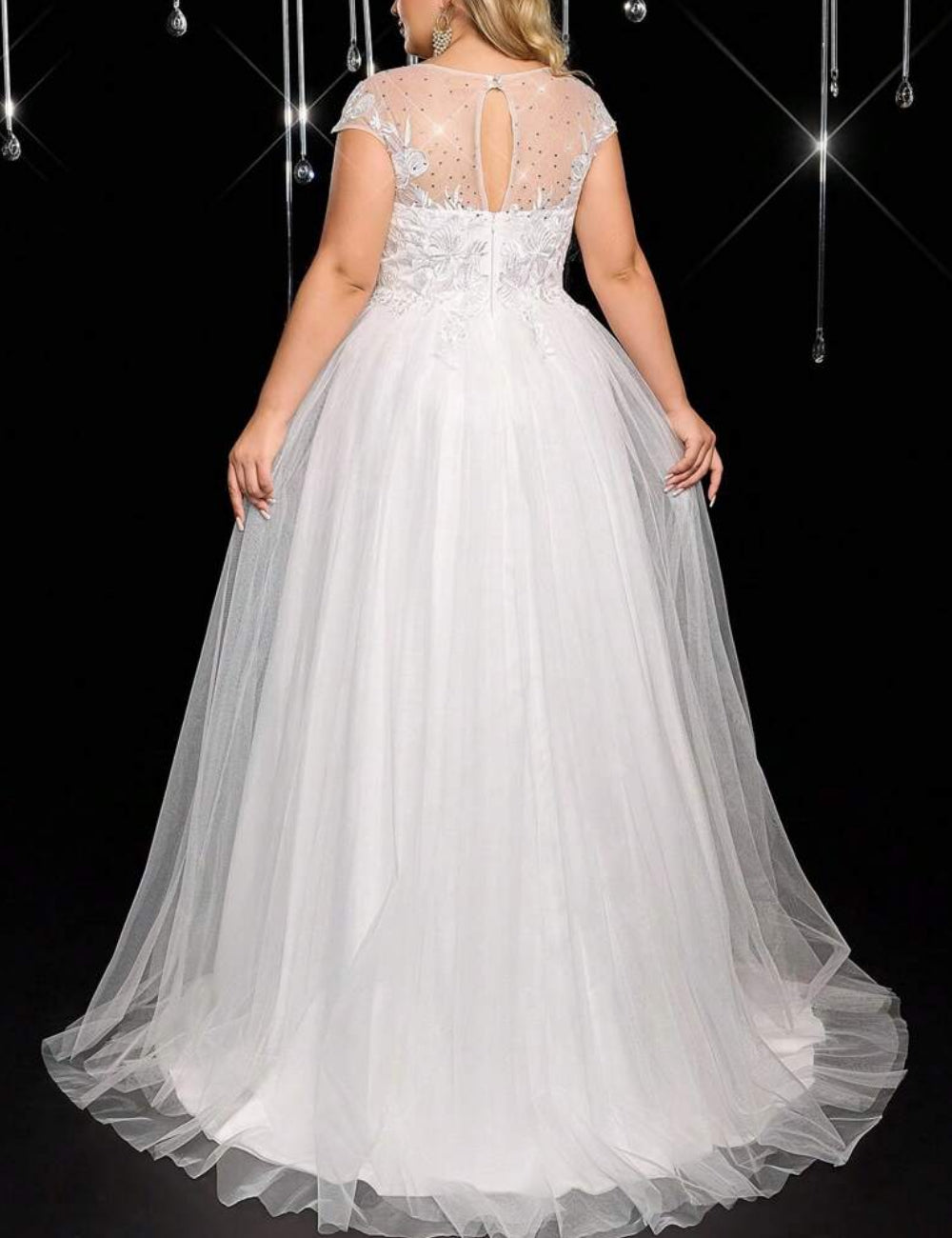 Rochie de ocazie și bridal Shein Curve+, alb