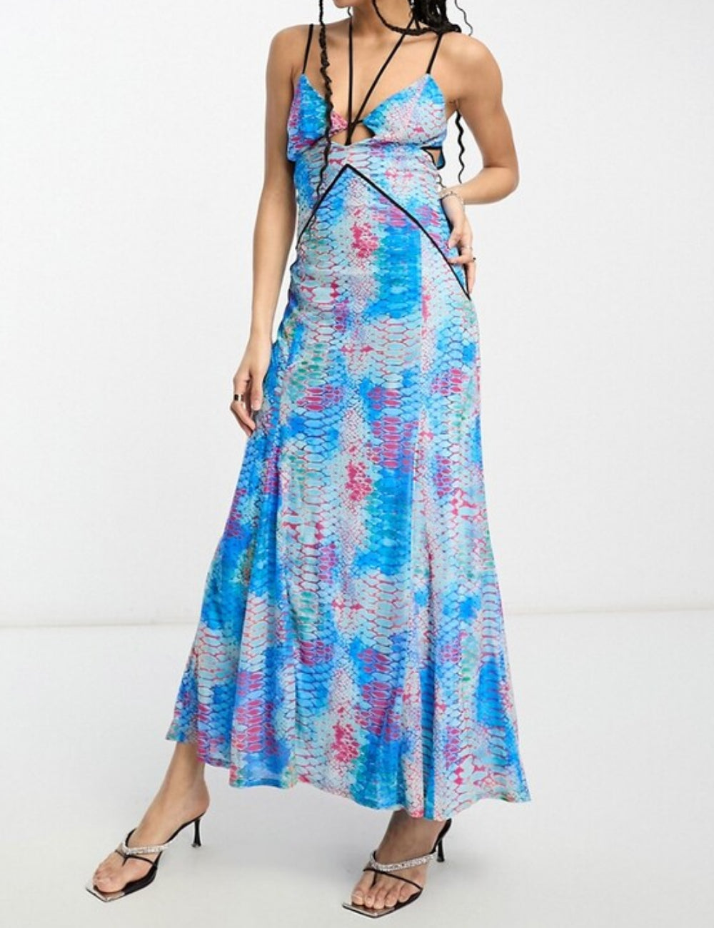 Rochie maxi Annorlunda, mix culori