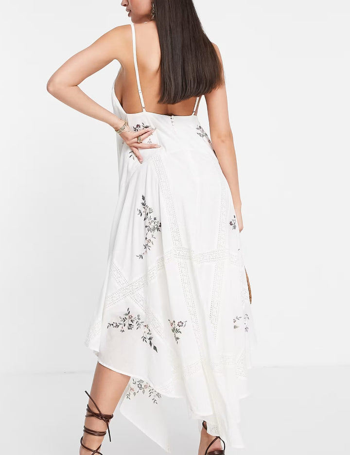 Rochie maxi ASOS, alb