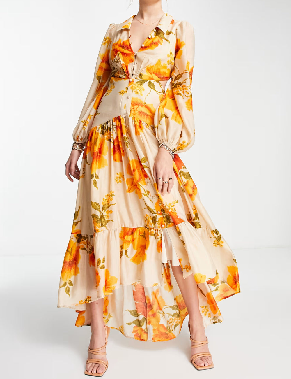 Rochie maxi ASOS, mix culori