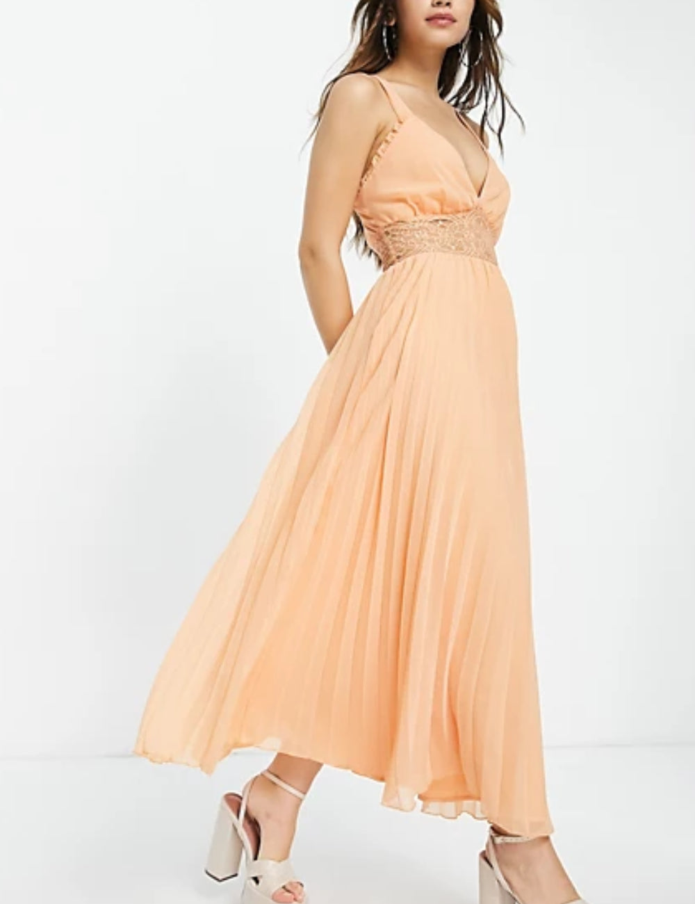Rochie maxi ASOS, portocaliu