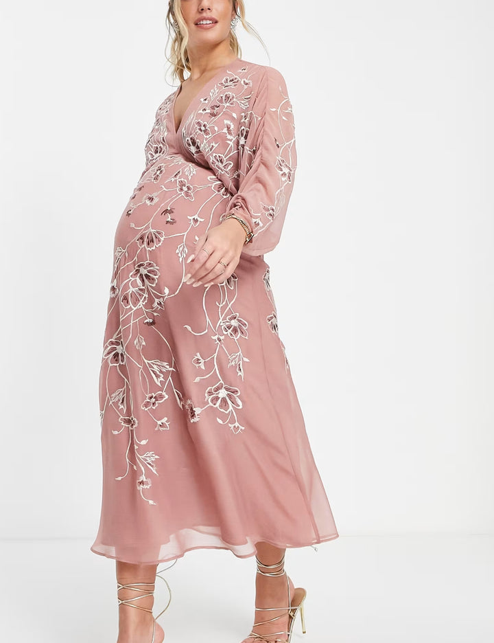 Rochie maxi ASOS, roz