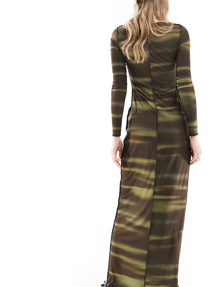 Rochie maxi Collusion, kaki