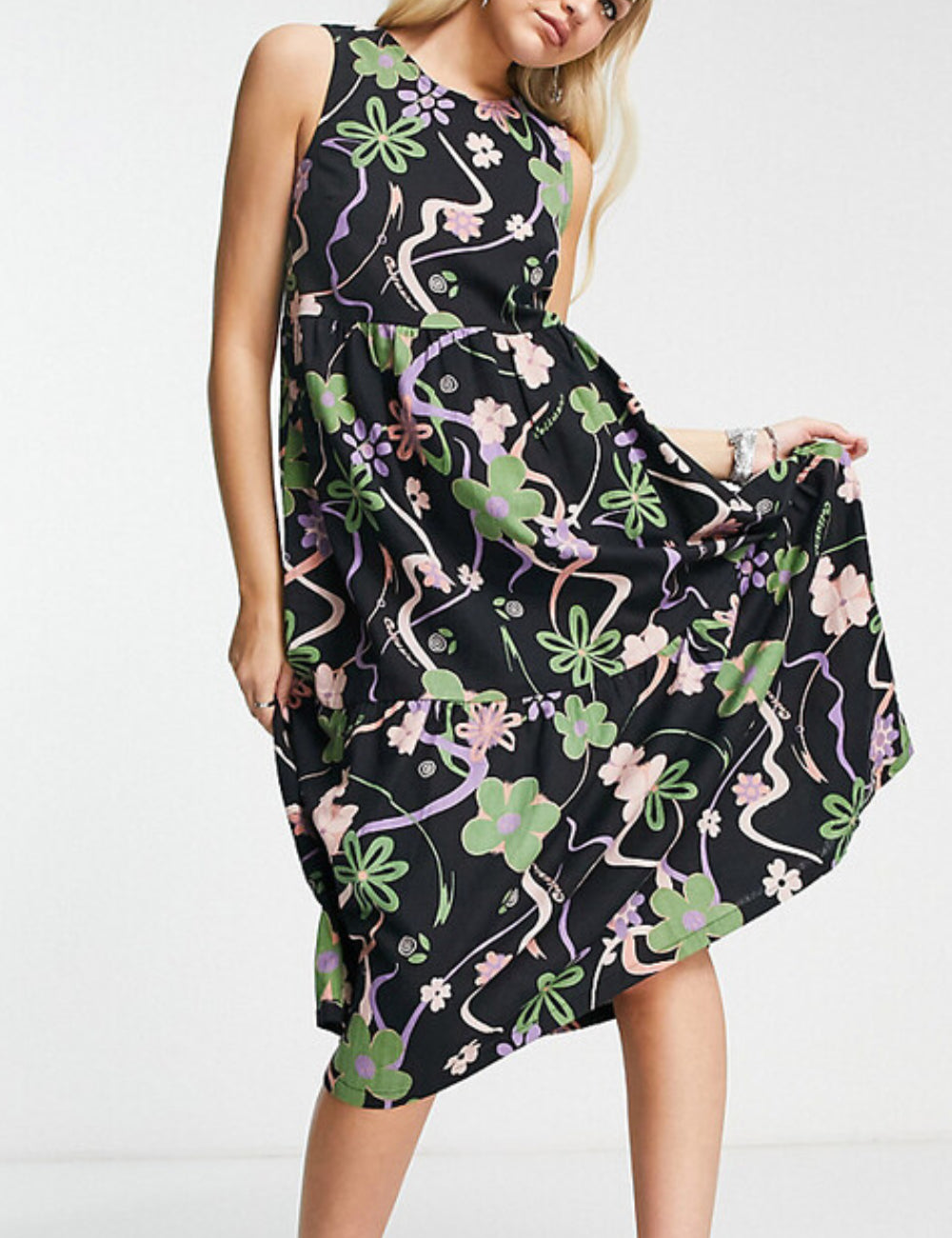Rochie maxi Collusion, mix culori