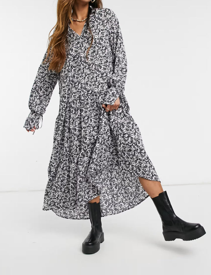Glamorous maxi ruha, vegyes színek