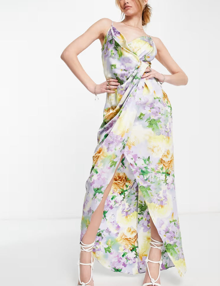 Rochie maxi Liquorish, mix culori