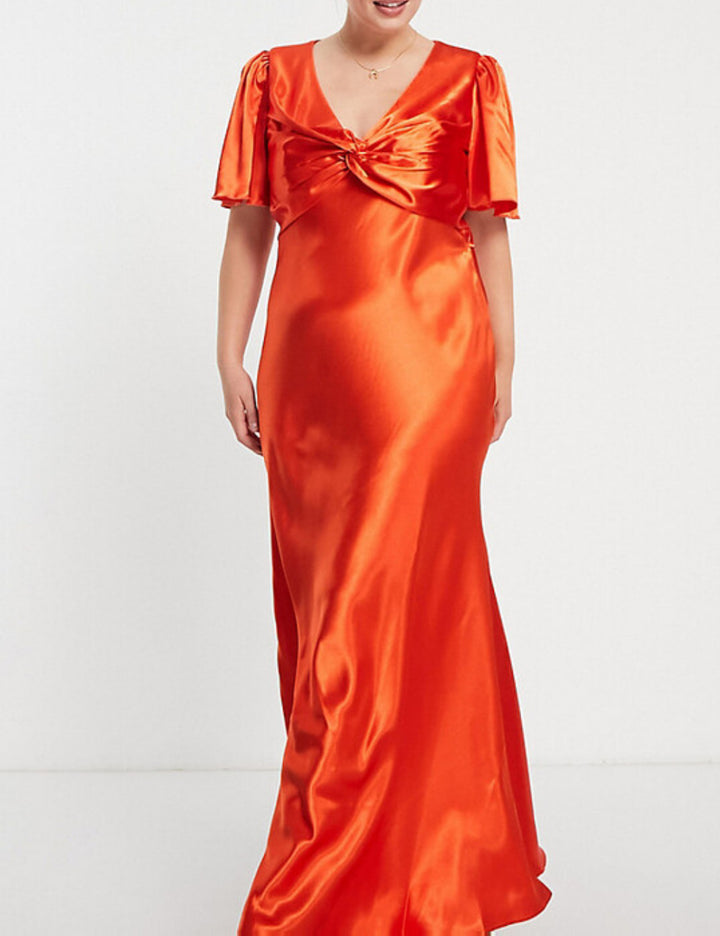 Rochie maxi Little Mistress, portocaliu