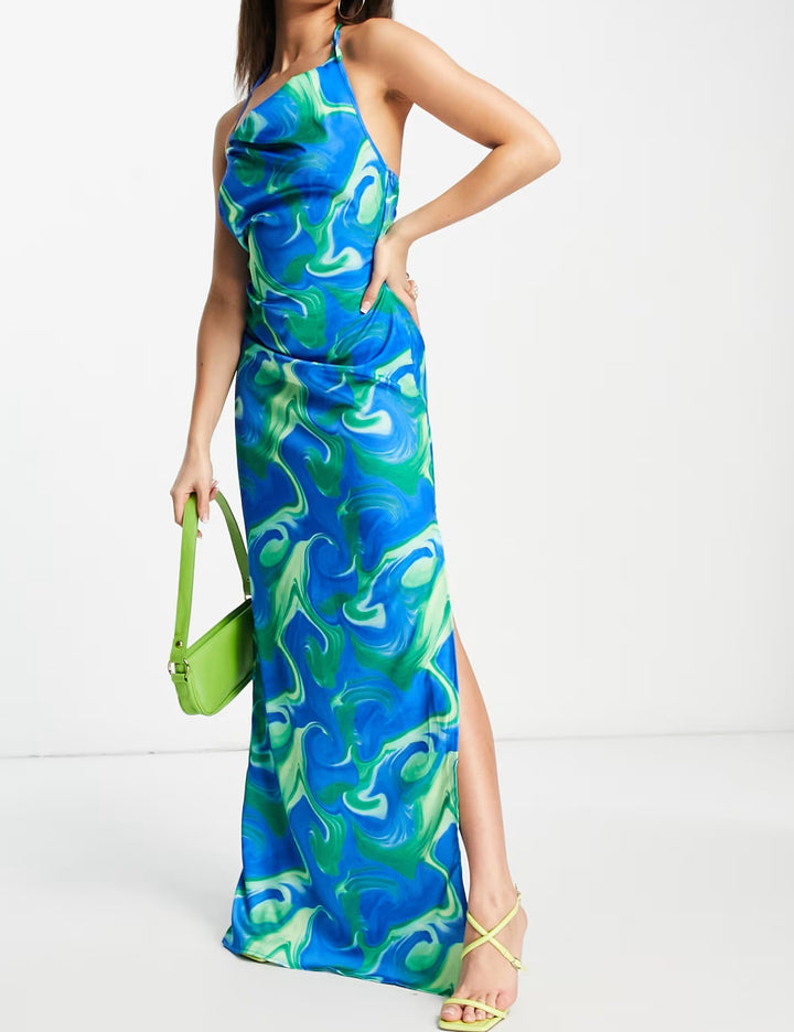 Rochie maxi NAANAA, mix culori