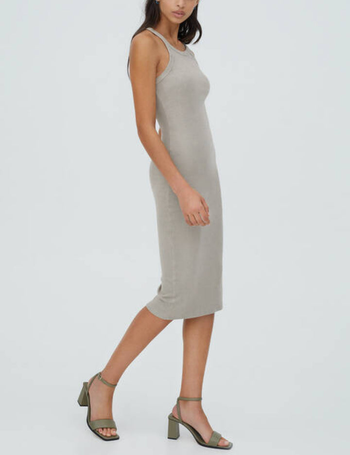 Rochie maxi Pull&Bear, bej