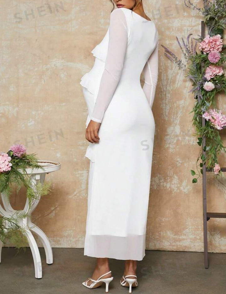 Rochie maxi Shein, alb