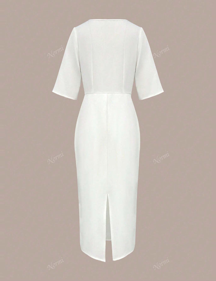 Shein midi dress, white