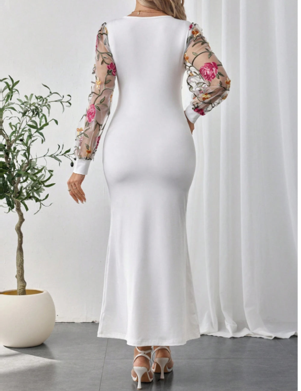 Rochie maxi Shein, alb