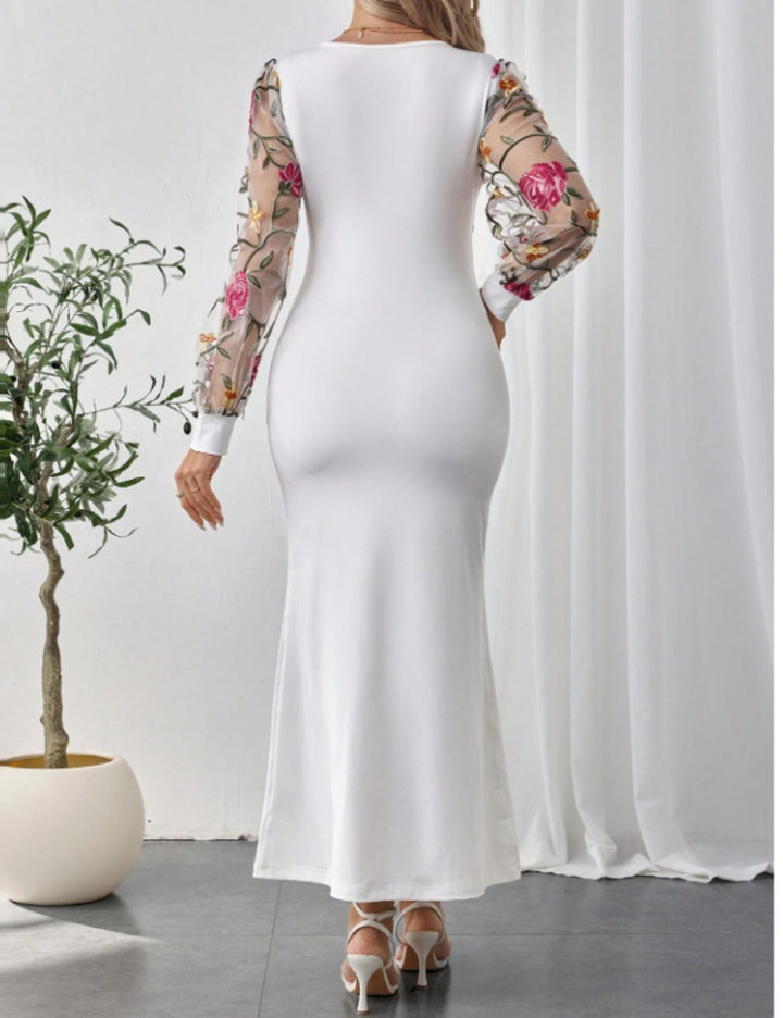Rochie maxi Shein, alb