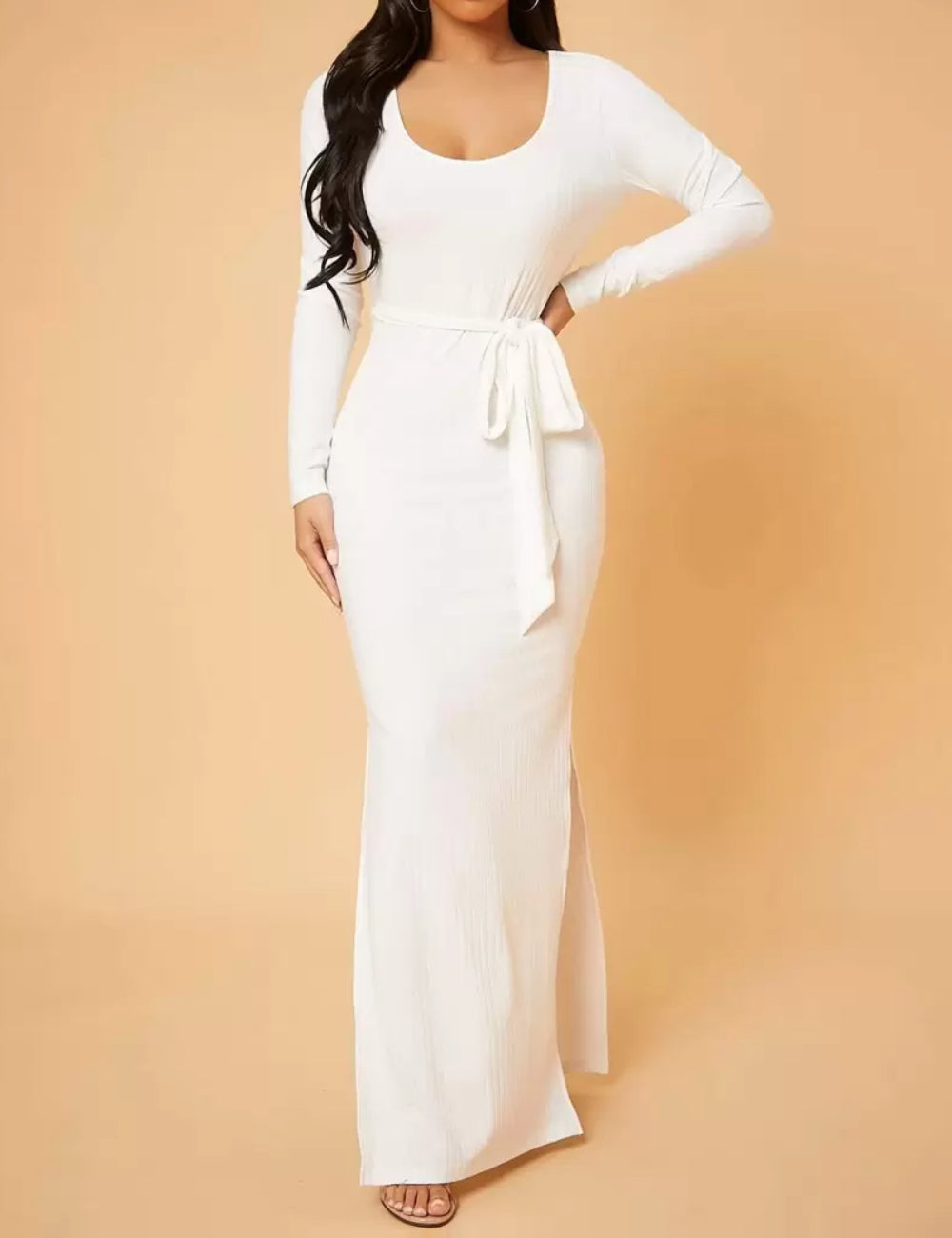 Shein maxi ruha, fehér