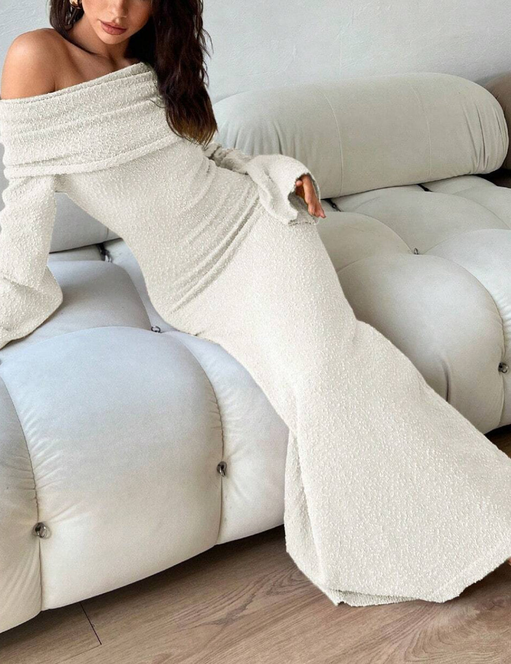 Rochie maxi Shein, alb