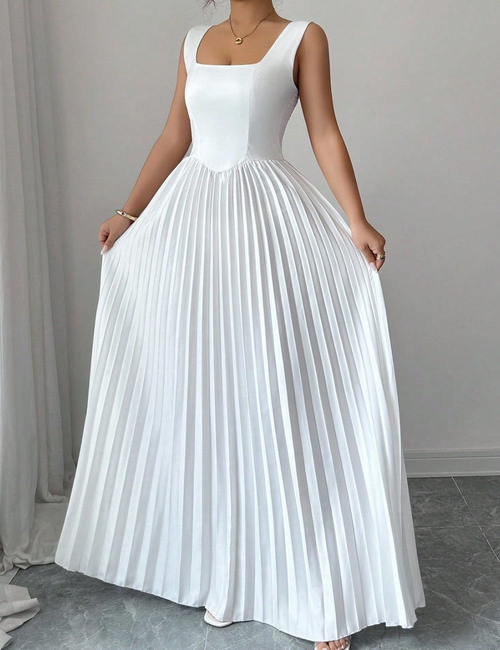Rochie maxi Shein, alb
