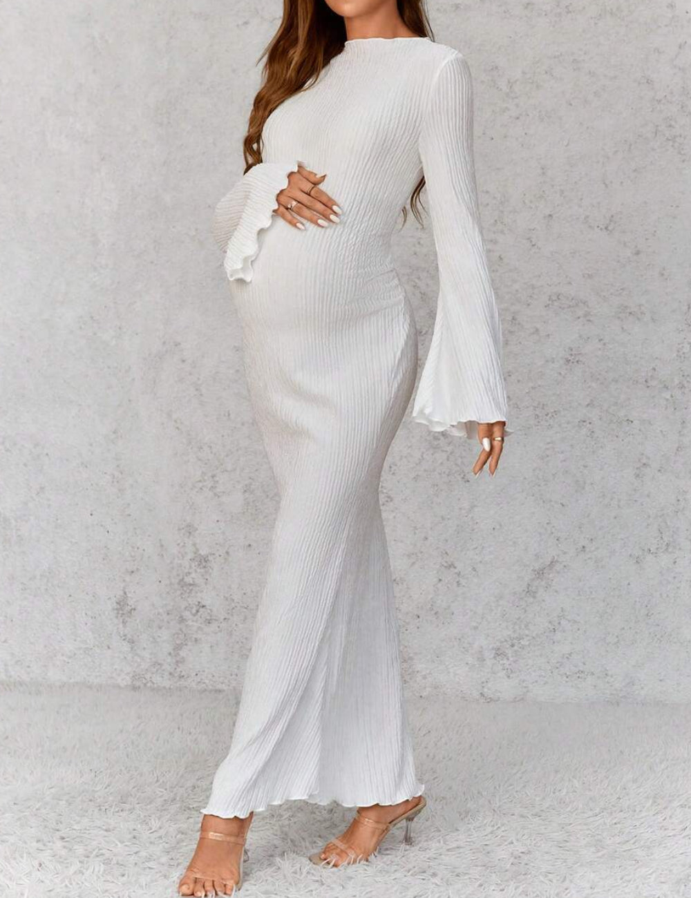 Rochie maxi Shein, alb