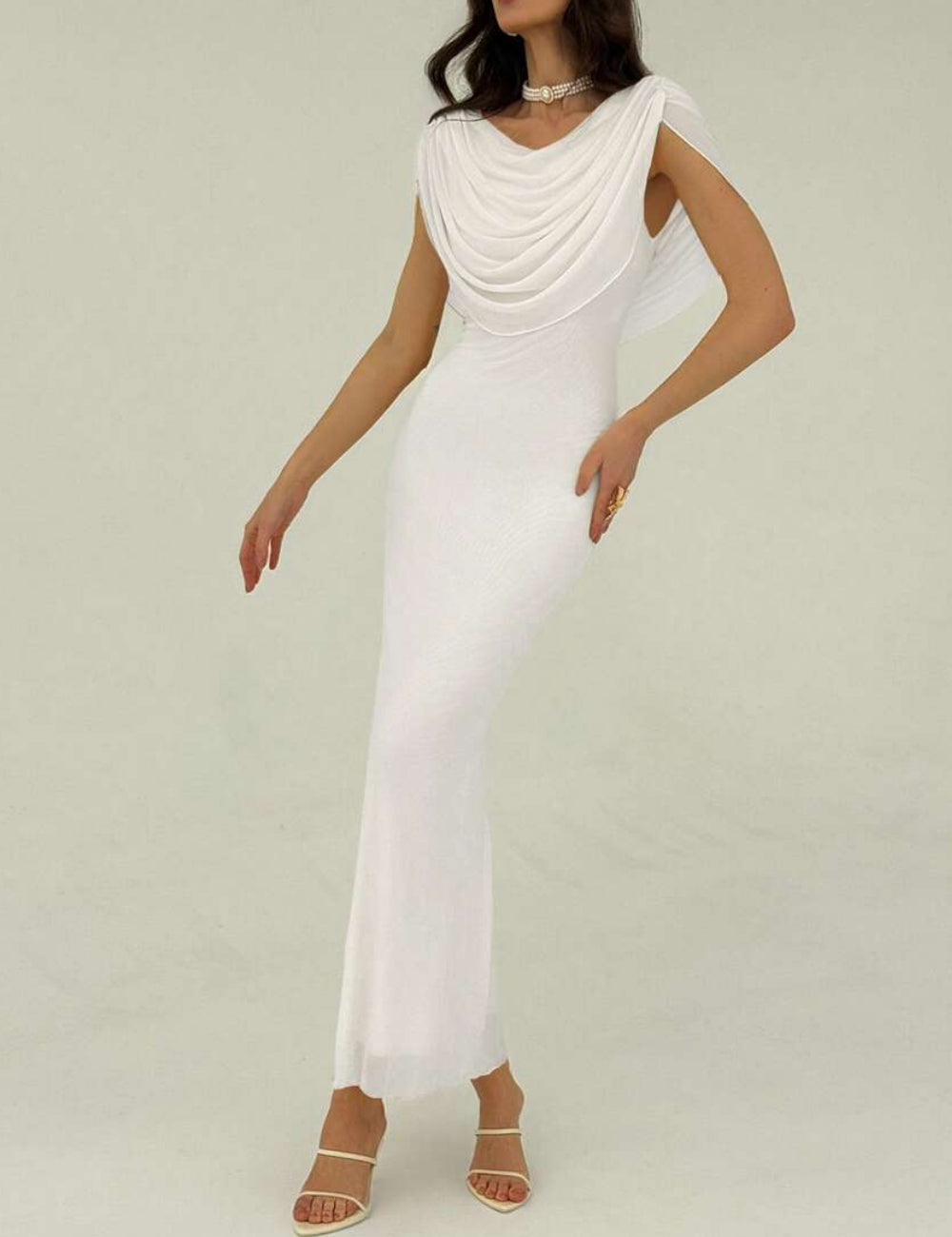 Shein maxi ruha, fehér