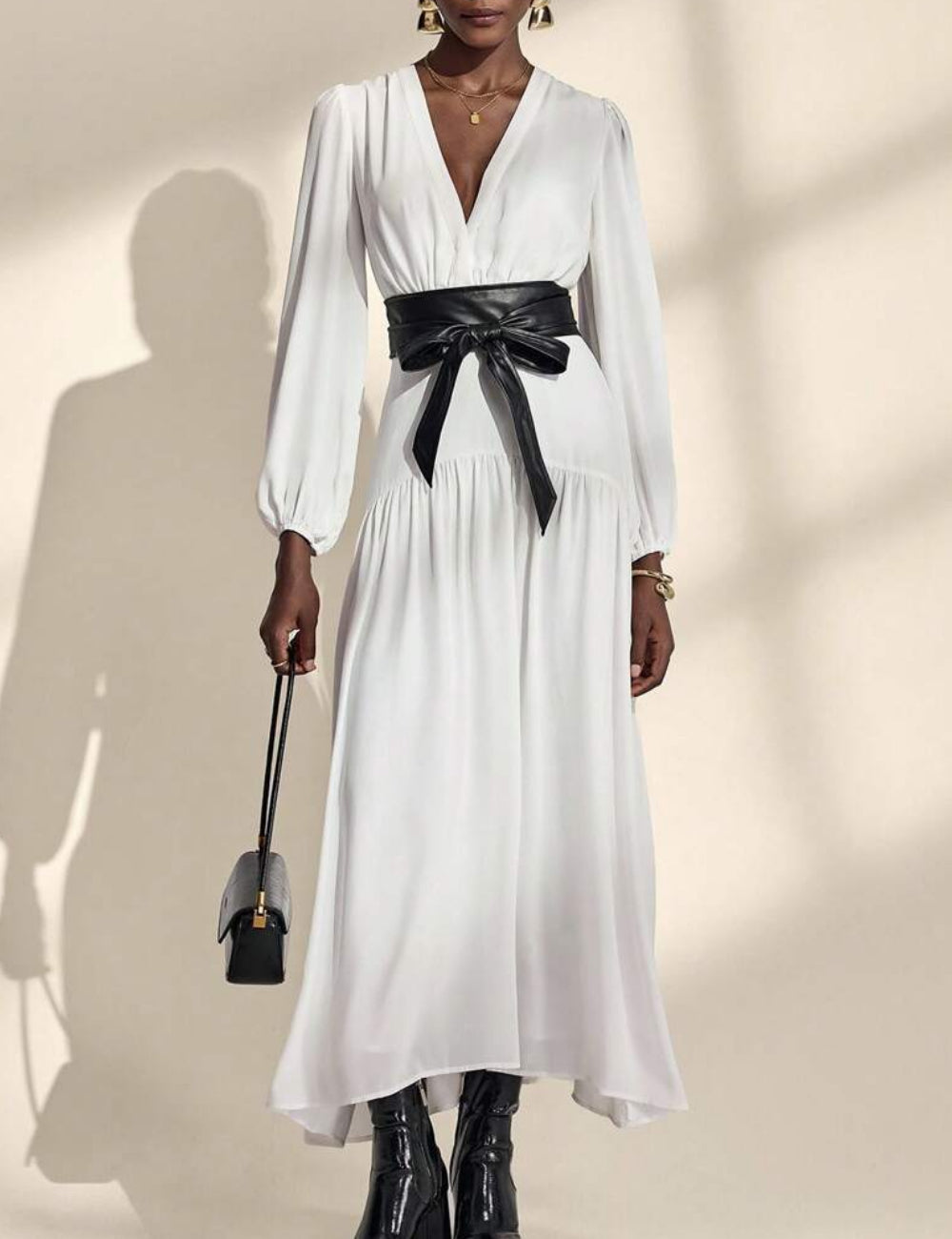 Rochie maxi Shein, alb