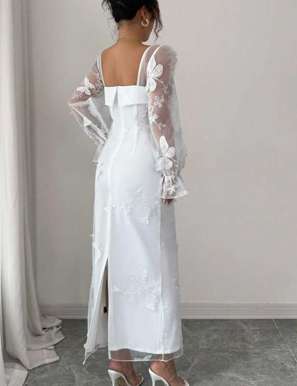 Rochie maxi SHEIN, alb