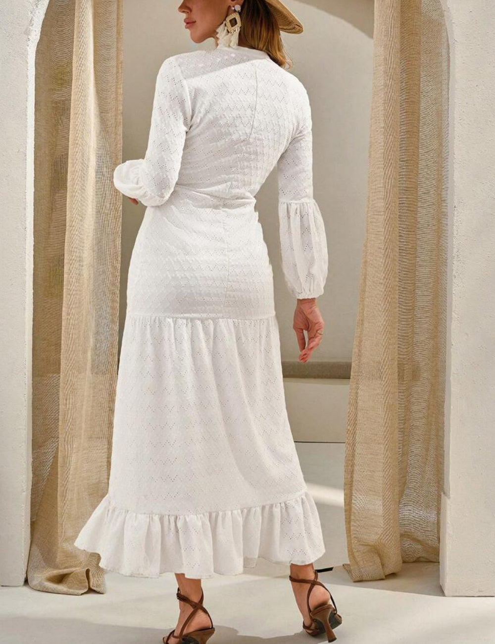 Rochie maxi Shein, alb