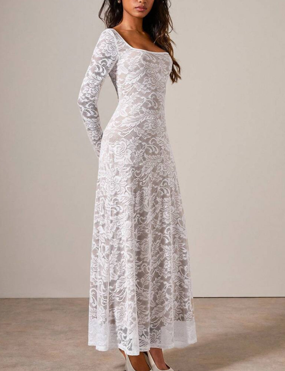 Rochie maxi SHEIN, alb