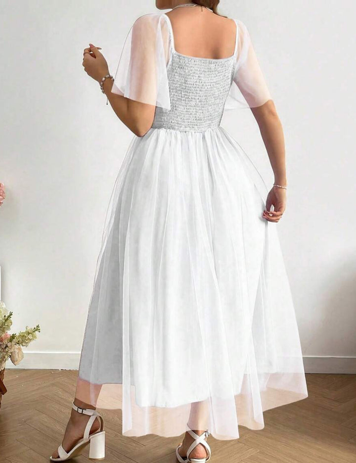 Rochie maxi Shein Curve+, alb