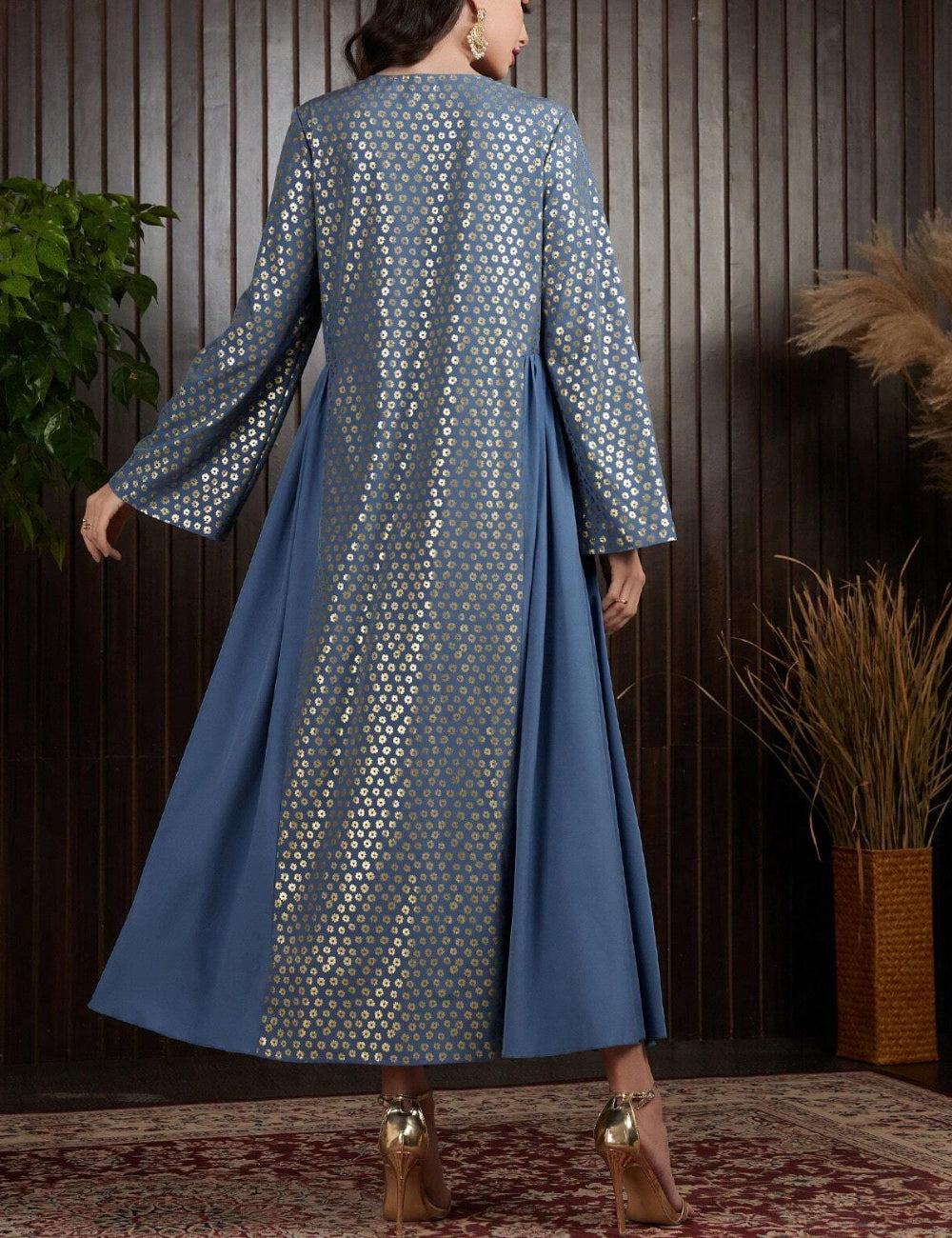 SHEIN maxi ruha, kék