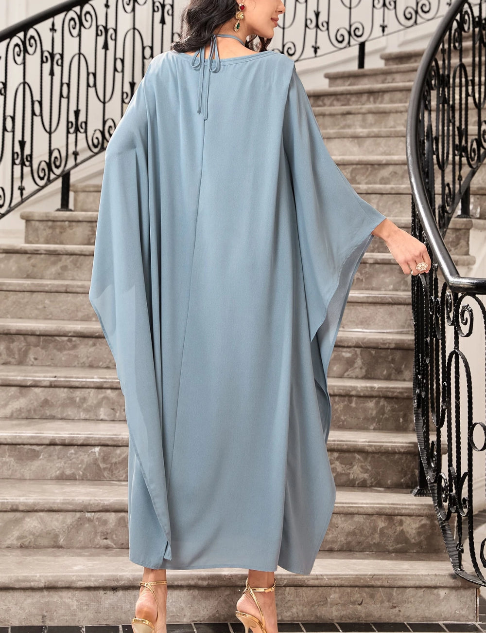 Shein maxi dress, blue