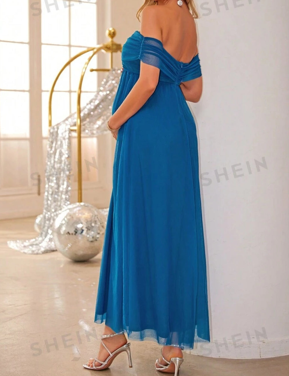 Shein maxi ruha, kék