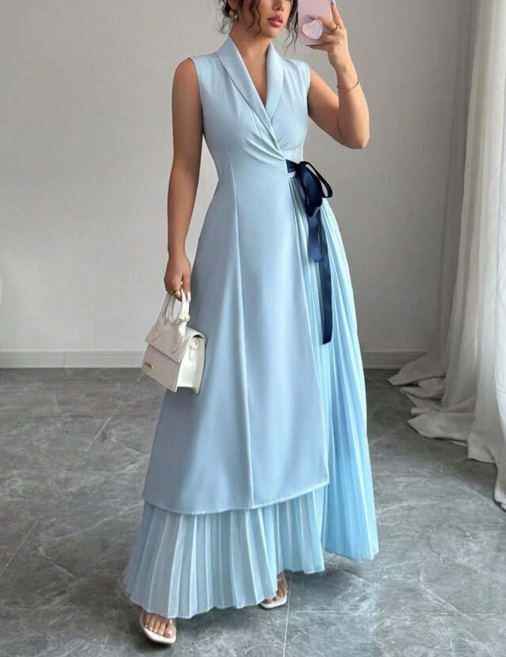 Shein maxi dress, blue