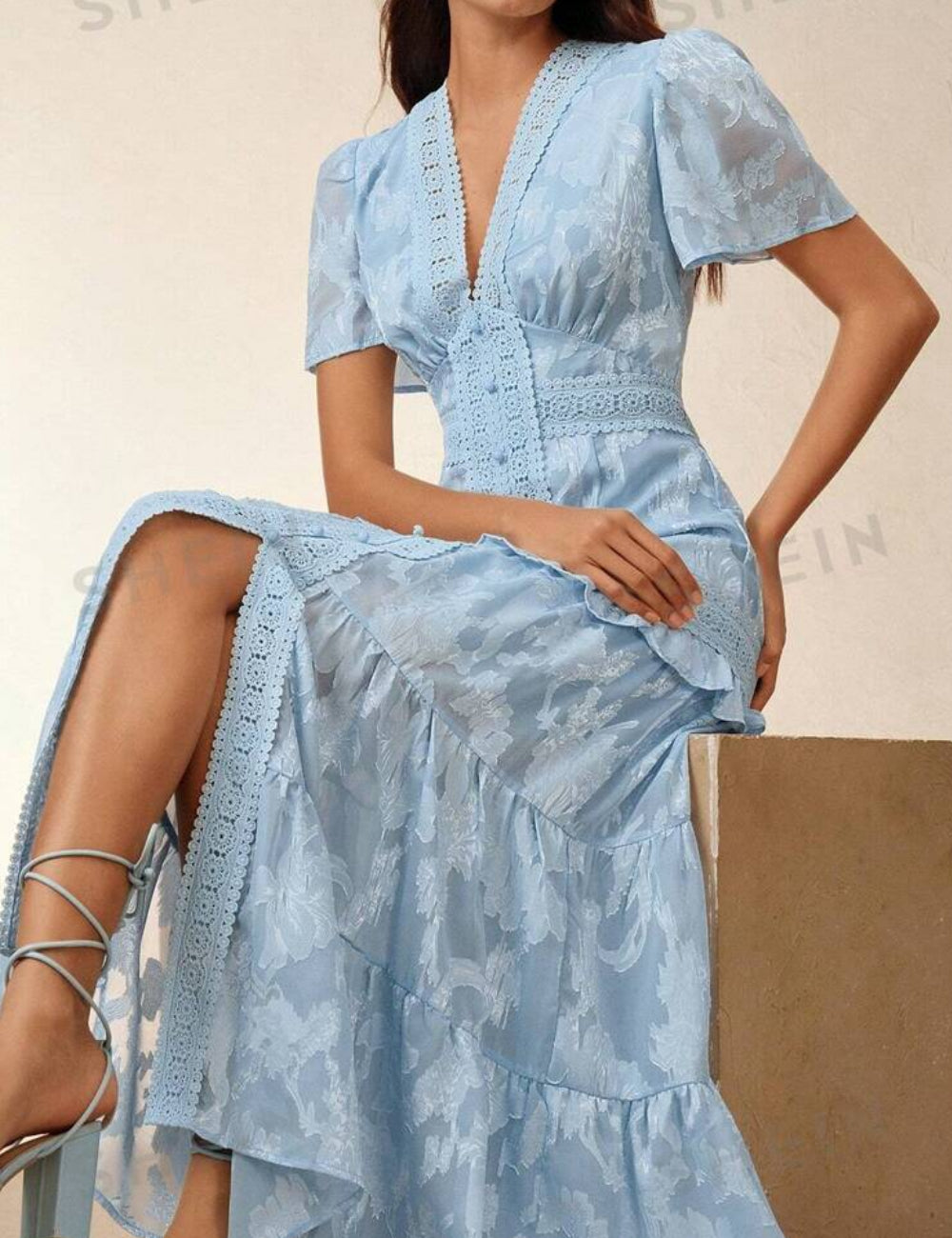 Rochie maxi Shein Anewsta, albastru