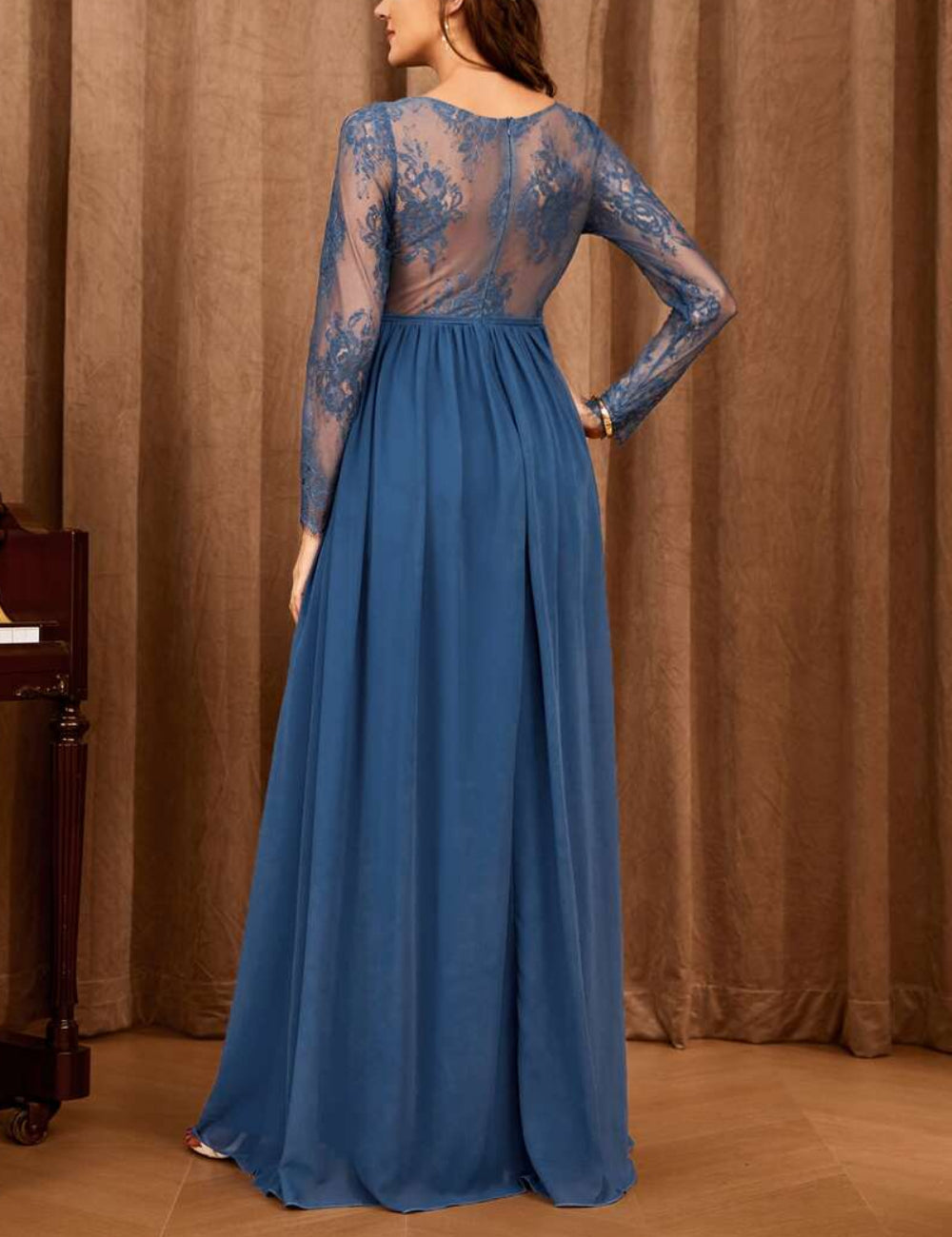 Shein maxi ruha, kék