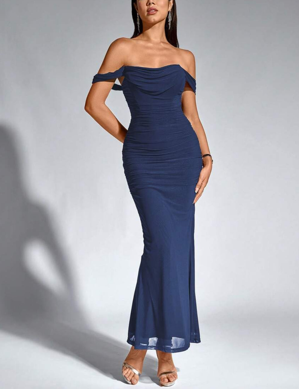 Shein maxi ruha, kék