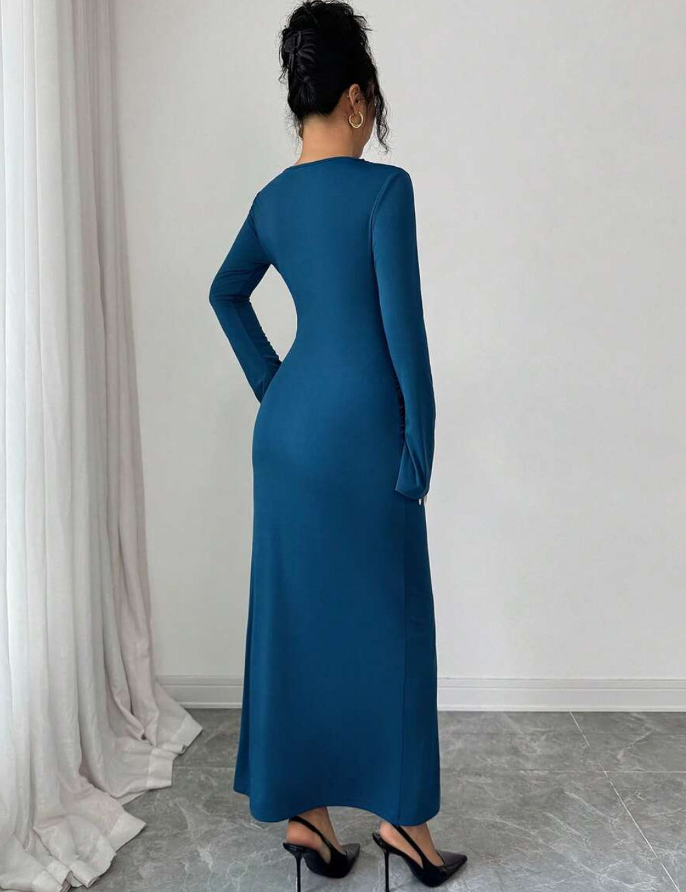 Shein maxi ruha, kék