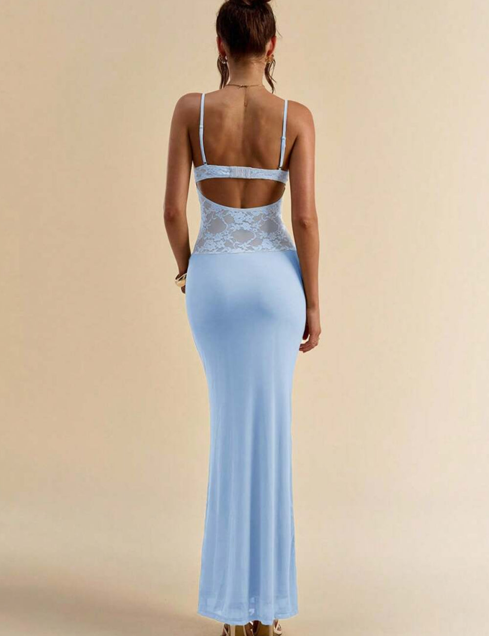 Shein maxi ruha, kék