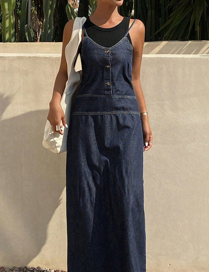 Shein maxi ruha, kék
