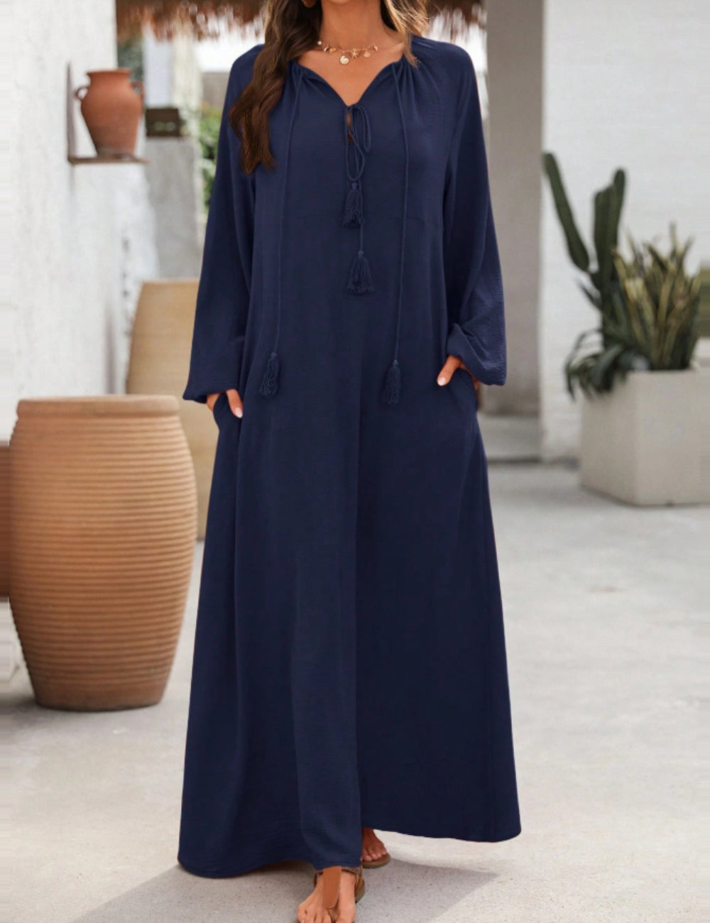 Shein Emery Rose Maxi ruha, kék