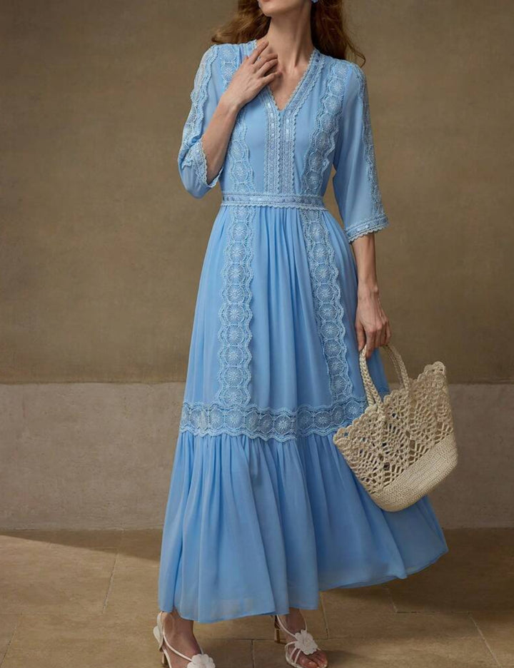 Shein MOTF maxi ruha, kék