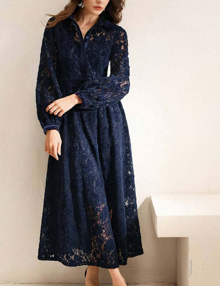 Shein maxi ruha, kék