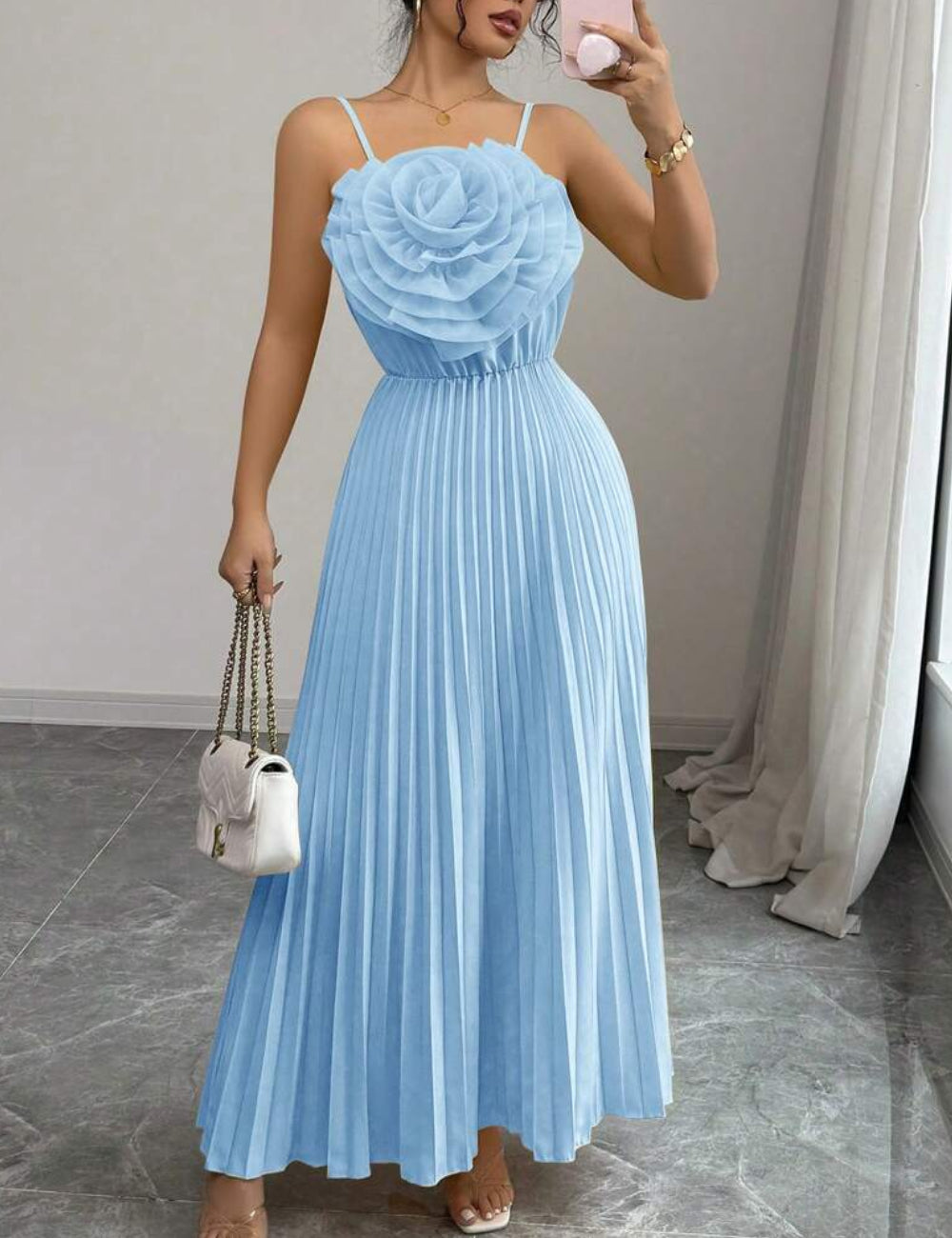 Shein maxi ruha, kék