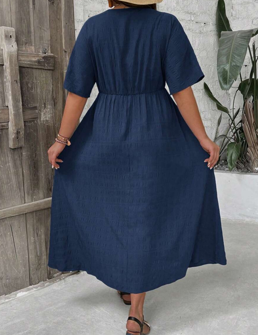 Rochie maxi Shein Curve+, albastru