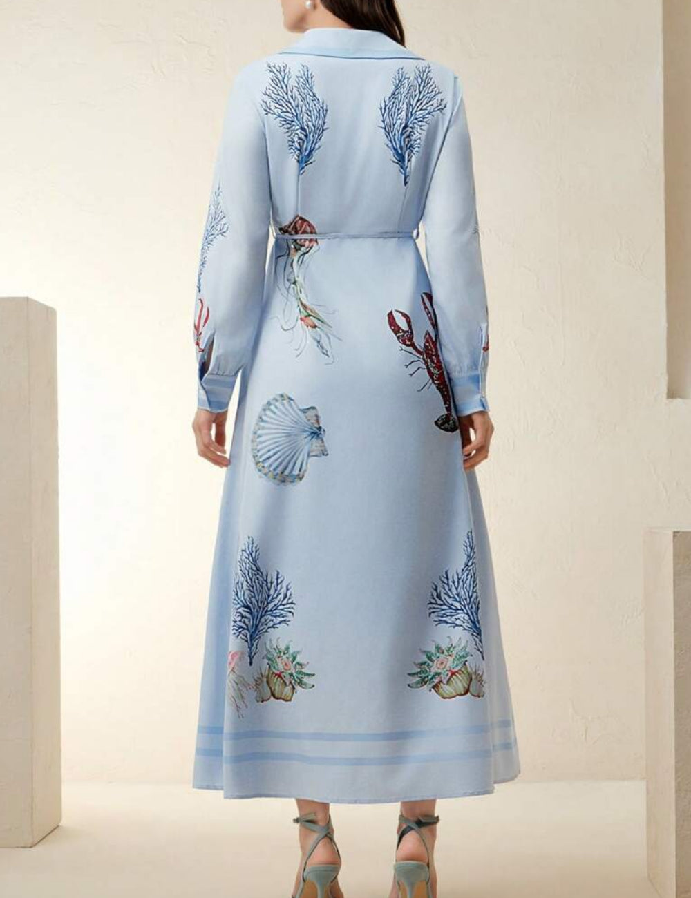 Rochie maxi Shein Anewsta, albastru
