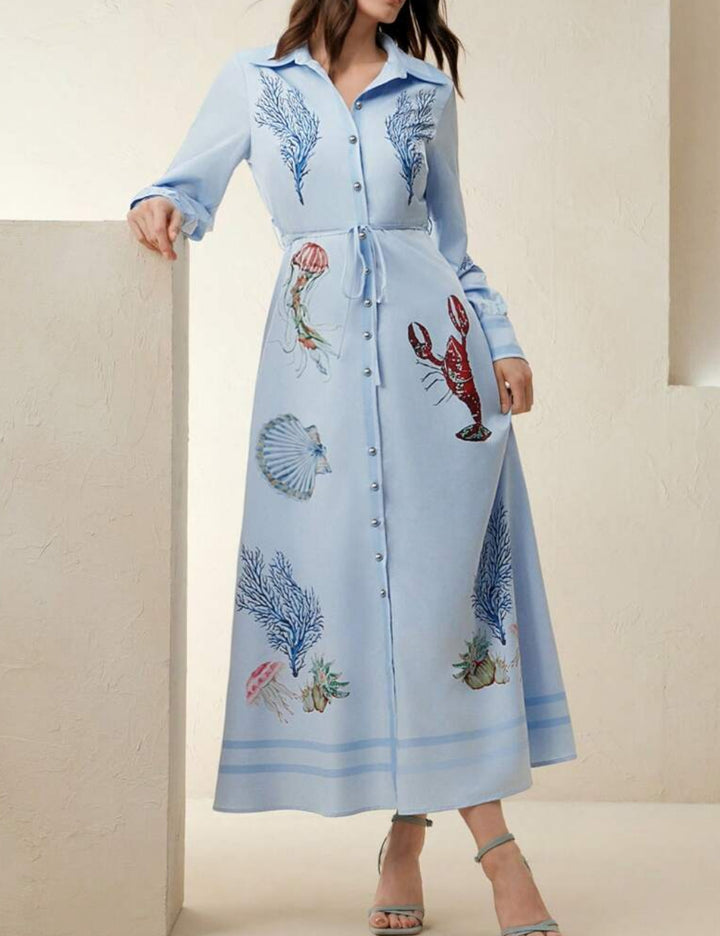 Rochie maxi Shein Anewsta, albastru