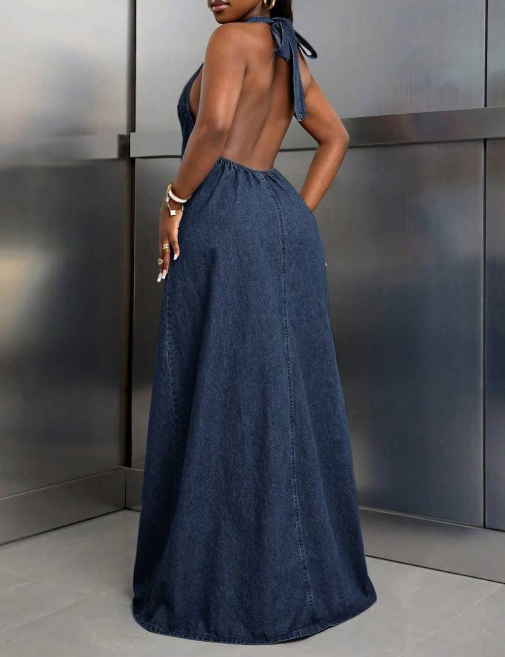 Rochie maxi Shein, albastru