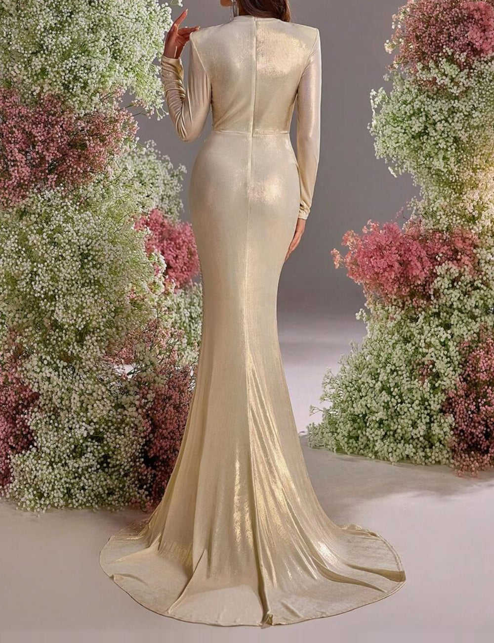 Shein maxi ruha, arany
