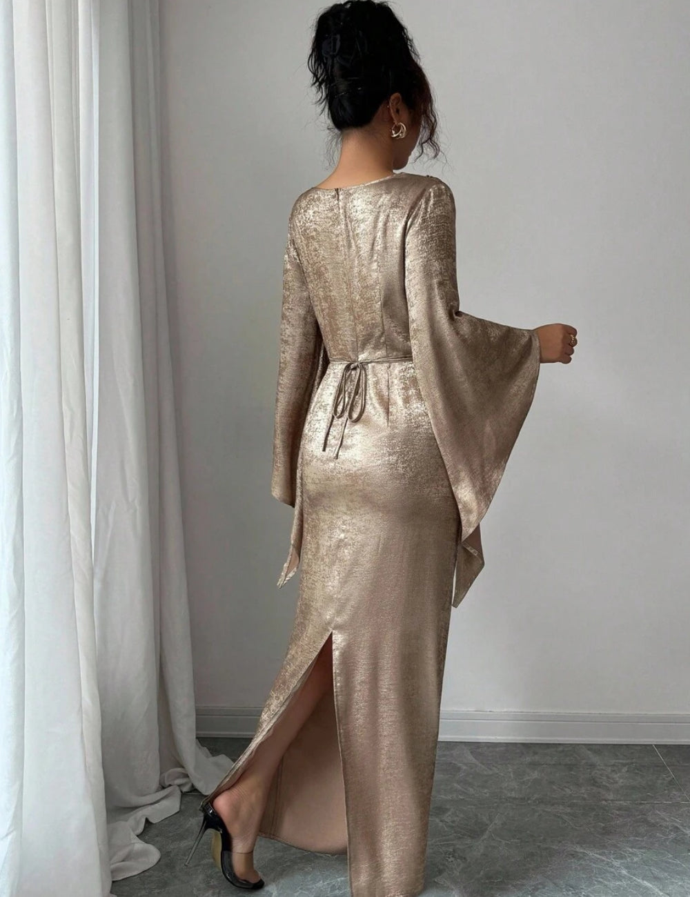 Rochie maxi Shein, auriu