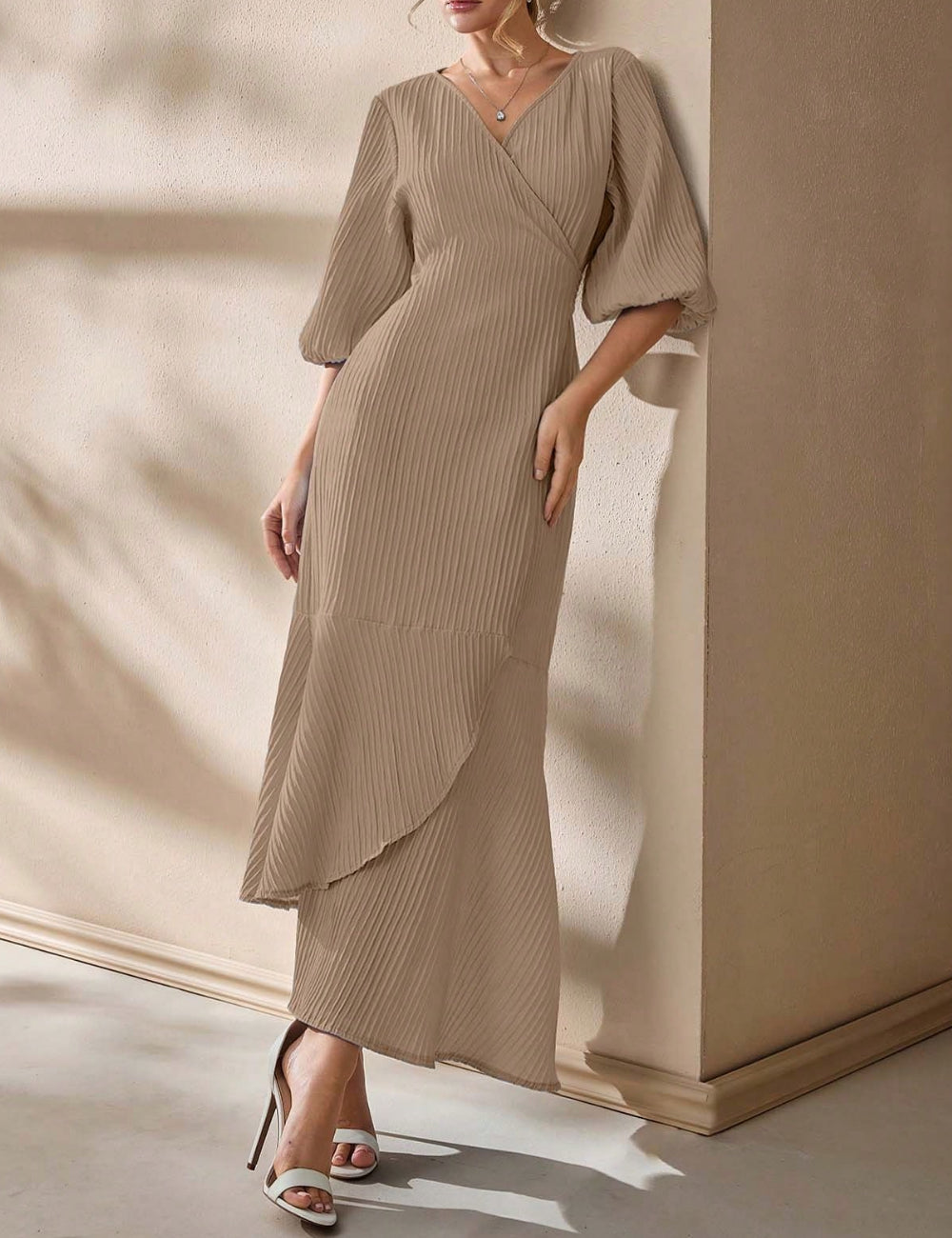 Shein maxi ruha, bézs