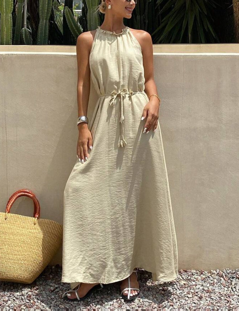 Rochie maxi Shein, bej